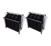 VidaXL 276041 panier à linge Noir