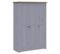VidaXL 282662 placard et armoire de chambre à coucher 4 étagères 3 portes(s) Gris