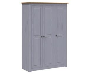 VidaXL 282662 placard et armoire de chambre à coucher 4 étagères 3 portes(s) Gris