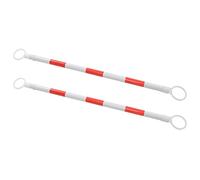 vidaXL 2x Barre Rétractable de Cônes Plastique Sécurité Routière Signalisation