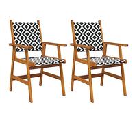 vidaXL Chaises de jardin 2 pcs. Bois massif acacia