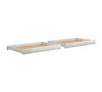 vidaXL Tiroirs de lit 2x Bois de pin massif 88x61 Blanc