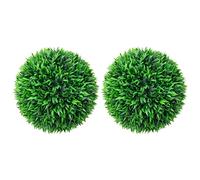 vidaXL 2X Boules de Buis Artificielles Fausse Plante Jardinière Décoration Florale Plante Artificielle Paysage de Jardin Extérieur 38 cm