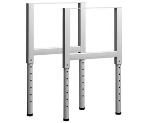vidaXL 2X Cadres d'Etabli Réglables Cadres de Banc de Travail Cadres de Table de Travail Supports de Table Métal 55x(69-95,5) cm Gris