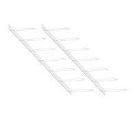 vidaXL 2x Casier à Vin Mural pour 7 Bouteilles Casier à Bouteilles Porte-bouteille Étagère à Vin Stockage Rangement Maison Intérieur Blanc Métal