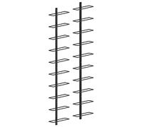 vidaXL 2X Casiers à Bouteilles Muraux pour 20 Bouteilles Etagère à Vin Porte-Bouteilles Casier à Vin Stockage Range-Bouteilles Maison Noir Métal