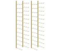 vidaXL 2X Casiers à Vin Muraux pour 36 Bouteilles Etagères de Stockage Etagères à Boisson Porte-Bouteilles Casiers de Stockage de Whisky Doré Fer