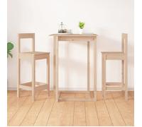 vidaXL 2X Chaises de Bar Tabourets de Bar Chaises de Cuisine Salle à Manger Meubles de Bistro Maison Intérieur 40x41,5x112 cm Bois de Pin Solide