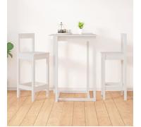 vidaXL Tabourets de bar 2x – Bois de pin solide Blanc 40x41,5x112 cm
