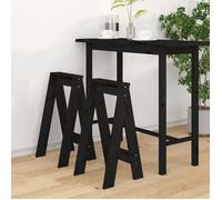 vidaXL 2x Tabourets de bar 823673 Bois Noir 40x40x75 cm Intérieur