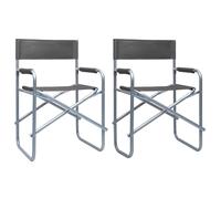 vidaXL Chaises de régie 2 pcs. acier gris