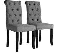 vidaXL Chaises lot de 2 Gris Foncé