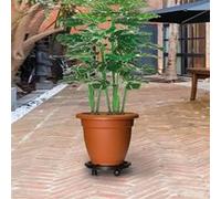 vidaXL Chariots à plantes avec roues 2 pcs Diamètre 30 cm Noir 170 kg