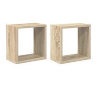 vidaXL Étagères cube murales 2 pcs Chêne Sonoma 26x15x26 cm