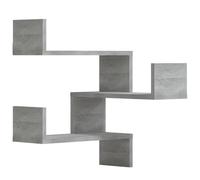 vidaXL 2X Étagères d'angle Murales Flottantes Suspendues Meubles de Rangement Chambre à Coucher Salle de Séjour Sonoma Gris 40x40x50 cm Bois
