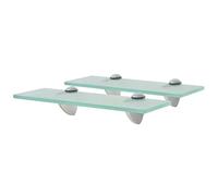 vidaXL Étagères murales flottantes 3051494 2 pièces verre 30x10 cm 8 mm transparent
