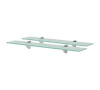 VidaXL Etagères Murales - 2 pcs, Verre Transparent