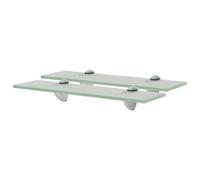 vidaXL 2X Etagères Murales Etagères Suspendues Etagères Flottantes Salon Chambre à Coucher Salle de Bain Maison Intérieur Verre 40x10 cm 8 mm