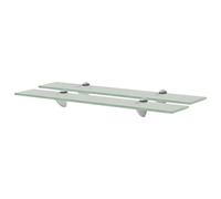 vidaXL 2X Etagères Murales Etagères Suspendues Etagères Flottantes Salon Chambre à Coucher Salle de Bain Maison Intérieur Verre 60x10 cm 8 mm
