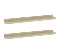 vidaXL Étagères murales 2 pièces Chêne Sonoma 60x9x3 cm