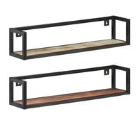 vidaXL Étagères murales 2 pcs 80 cm Bois de récupération massif 320671