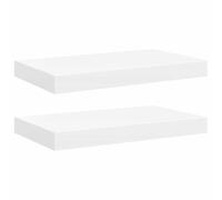vidaXL 2X Etagères Murales Flottantes Etagères Suspendues Supports Muraux Bibliothèque Salle de Séjour Intérieur Blanc 40x23x3,8 cm MDF