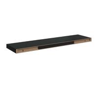 vidaXL 2X Etagères Murales Flottantes Etagères Suspendues Supports Muraux Bibliothèque Salle de Séjour Intérieur Noir Brillant 90x23,5x3,8 cm MDF
