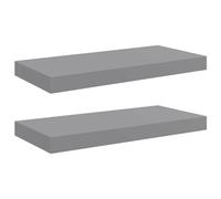 vidaXL Étagères murales flottantes 2 pcs Gris 50x23x3,8 cm MDF