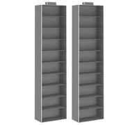vidaXL 2X Etagères Suspendues de Rangement 10 Niveaux Armoire de Rangement de Garde-Robe Organisateur Vêtements Pyjamas Serviettes Tissu