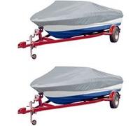 vidaXL Housses de bateau Lot de 2 427-488 x 229 cm Imperméable Gris