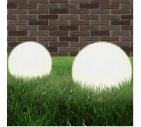 vidaXL Lampes de jardin LED sphériques 2 pièces 30 cm PMMA