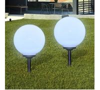 vidaXL Lampes d'allée 2 pcs. LED 30 cm avec piquet de terre