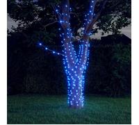 vidaXL Lampes solaires 2 pcs 2x200 LED Bleu Intérieur Extérieur