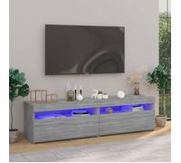 vidaXL Meubles TV 2 pièces 815126 avec lumières LED Sonoma gris