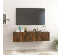 vidaXL Meubles TV suspendus 2 pièces Chêne fumé 60 x 30 x 30 cm