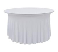 vidaXL 2X Nappe Élastique de Table avec Jupon 180x74 cm Blanc Décoration Table