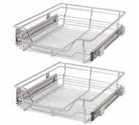 vidaXL 2x Panier Treillis Métallique 500 mm Argenté Panier de Rangement