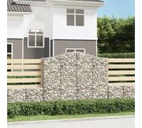 vidaXL 2x Paniers à Gabions Arqués Cages à Gabions Arquées Murs de Gabion Barrières de Jardin Terrasse Extérieur 3145703 Beige G