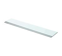 vidaXL 2X Panneaux d'Etagère Panneau de Rechange de Armoire Paroi à Lattes Salle d'Exposition Maison Magasin Durable Verre Transparent 70x12 cm