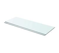 vidaXL 2X Panneaux d'Etagère Panneau de Rechange de Armoire Paroi à Lattes Salle d'Exposition Maison Magasin Durable Verre Transparent 70x25 cm