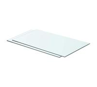 vidaXL 2X Panneaux d'Etagère Panneau de Rechange de Armoire Paroi à Lattes Salle d'Exposition Maison Magasin Durable Verre Transparent 60x30 cm
