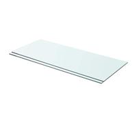 vidaXL 2X Panneaux d'Etagère Panneau de Rechange de Armoire Paroi à Lattes Salle d'Exposition Maison Magasin Durable Verre Transparent 70x30 cm