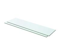 vidaXL Panneaux d'étagère 2 pièces Verre transparent 60 x 12 cm (panneaux de rechange)
