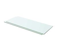 vidaXL 2X Panneaux d'Etagère Panneau de Rechange de Armoire Paroi à Lattes Salle d'Exposition Maison Magasin Durable Verre Transparent 60x20 cm