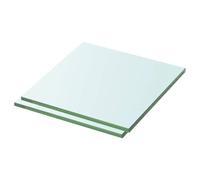 vidaXL 2X Panneaux d'Etagère Panneau de Rechange de Armoire Paroi à Lattes Salle d'Exposition Maison Magasin Durable Verre Transparent 30x25 cm