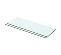 vidaXL 2X Panneaux d'Etagère Panneau de Rechange de Armoire Paroi à Lattes Salle d'Exposition Maison Magasin Durable Verre Transparent 50x12 cm