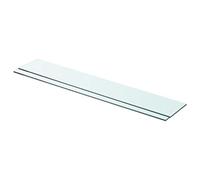 vidaXL 2X Panneaux d'Etagère Panneau de Rechange de Armoire Paroi à Lattes Salle d'Exposition Maison Magasin Durable Verre Transparent 80x12 cm