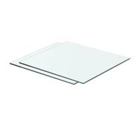 vidaXL 2X Panneaux d'Etagère Panneau de Rechange de Armoire Paroi à Lattes Salle d'Exposition Maison Magasin Durable Verre Transparent 40x30 cm