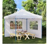 vidaXL 2X Paroi de Tente de Réception avec Fenêtre PE Blanc Tonelle Pavillon