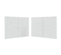 vidaXL 2X Paroi de Tente Réception Fermeture Éclair PE Blanc Tonelle Pavillon